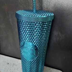 Starbucks Blue Tumbler with Straw